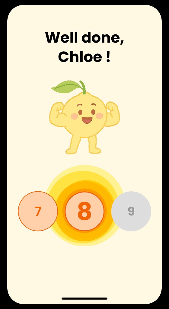 Yuzu - celebration screen with mascot after a session